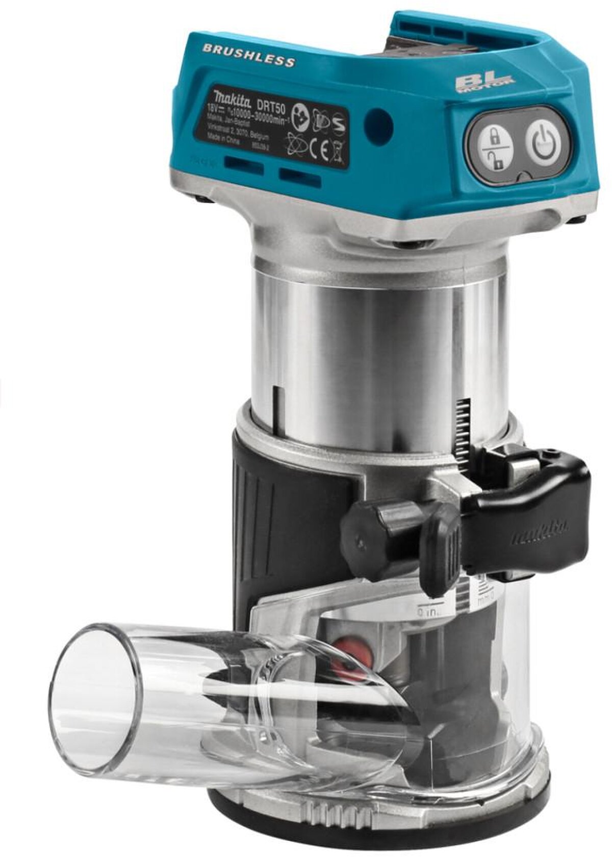 Makita Topp- och kantfräskropp, 18 Volt, DRT50ZJX9 