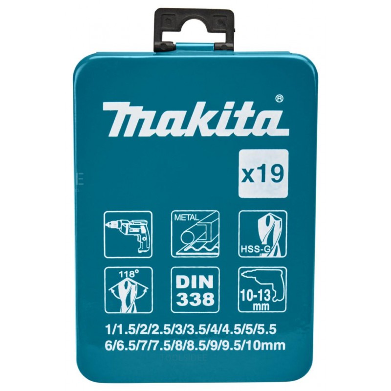 Makita HSS-G metalboresæt HSS-G 19-delt, D-54025 
