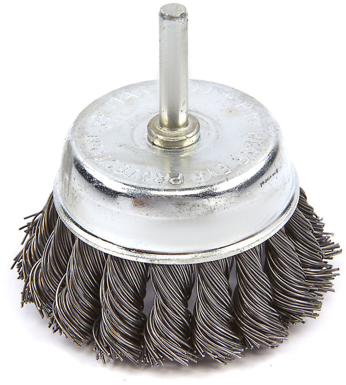 HBM 75 mm. cup brush with corrugated steel wire with 6 mm. recording