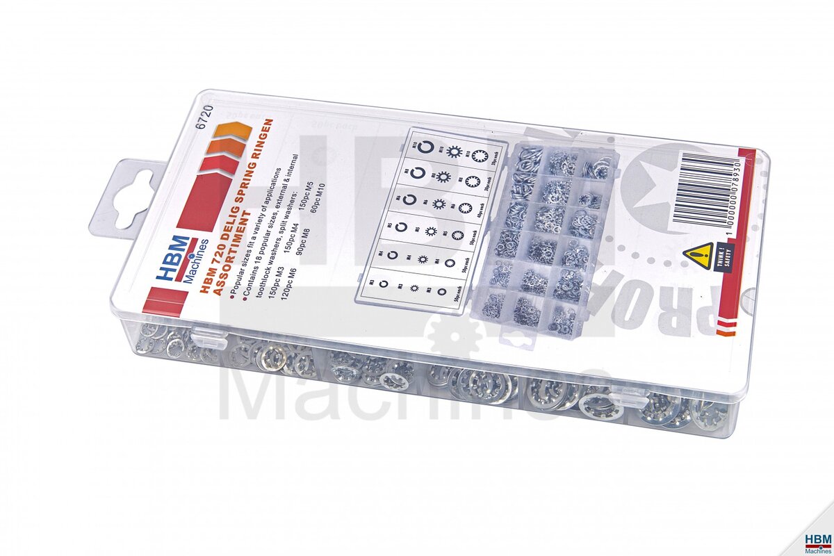 HBM 720 Piece Spring Rings Assortment
