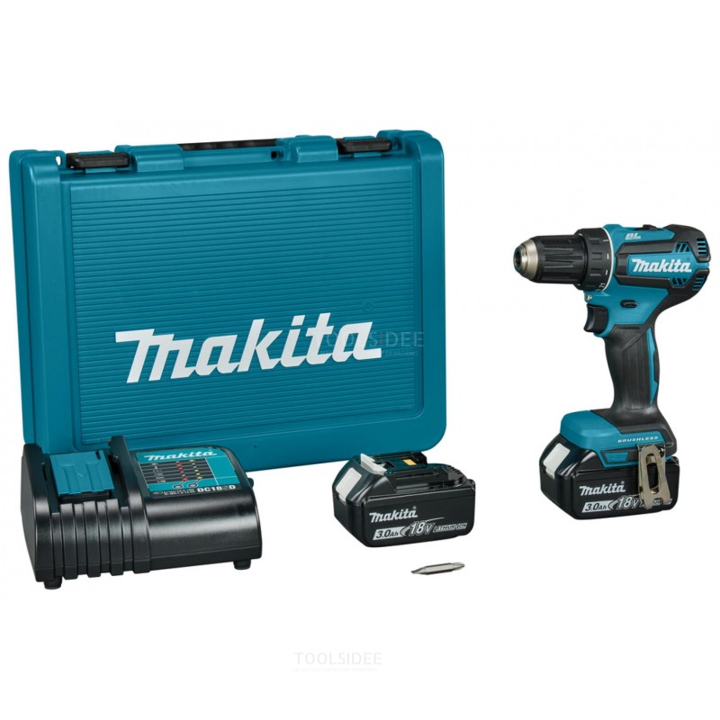 Makita batteridrevet bore-/skruemaskine 18 Volt, 3,0 Ah, DDF485SFE 