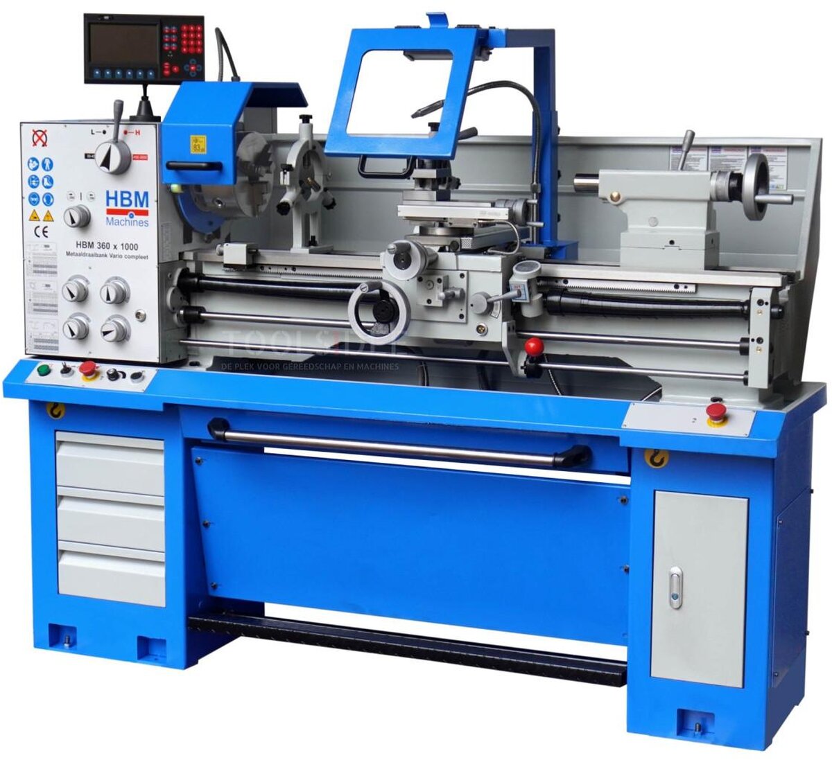 HBM 360 x 1000 Metalldrehmaschine Vario komplett 