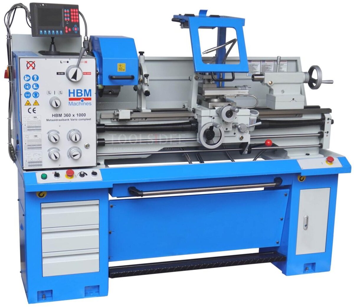 HBM 360 x 1000 Metalldrehmaschine Vario komplett 