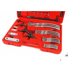 HBM 72 piece 2 and 3 arm pulley puller set 75/100/150/200 mm. HBM 72 piece 2 and 3 arm pulley puller set 75/100/150/200 mm.