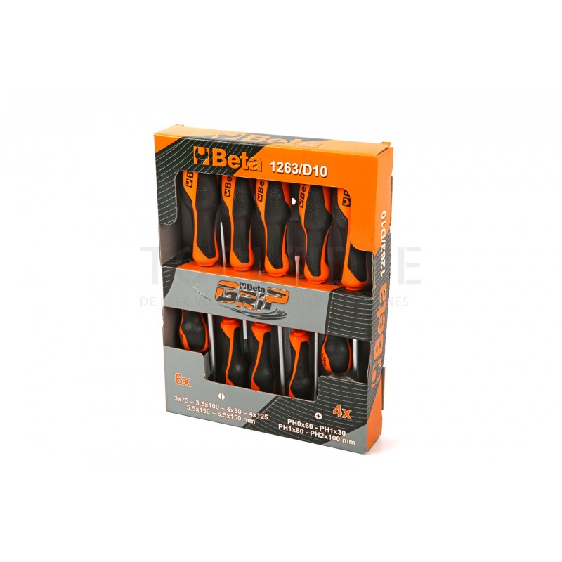 BETA 1263 / d10 grip 10-piece screwdriver sets - 012630010