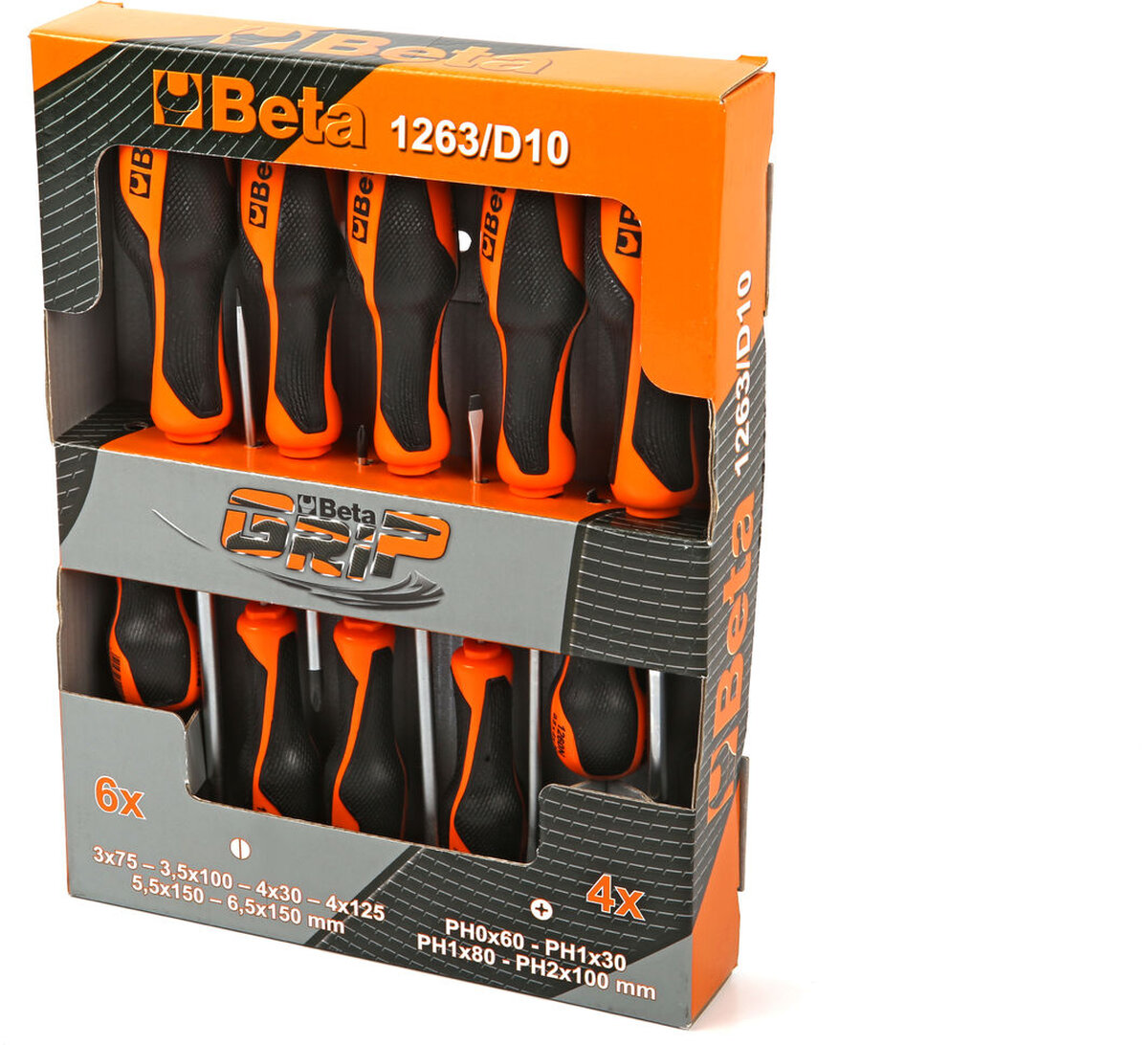 Beta 1263 /D10 Grip 10 Delige Schroevendraaiersets - 012630010