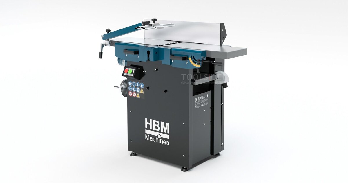 HBM høvl og tykkelsesmaskine med spiralskærehoved 16 tommer, 400 Volt HBM høvl og tykkelsesmaskine med spiralskærehoved 16 tommer, 400 Volt