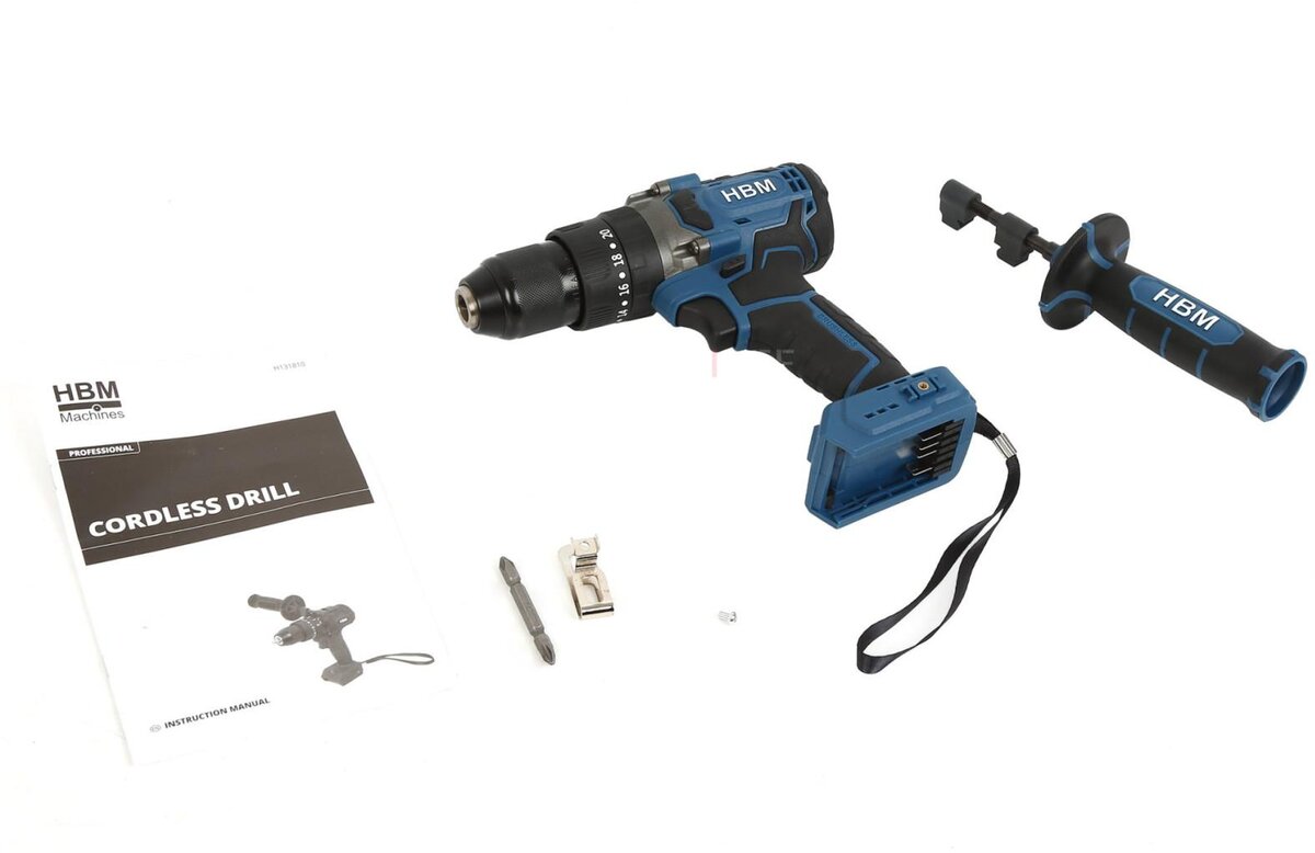 HBM Akku-Bohrschrauber mit Schlagfunktion 20 Volt Power20 HBM Akku-Bohrschrauber mit Schlagfunktion 20 Volt Power20