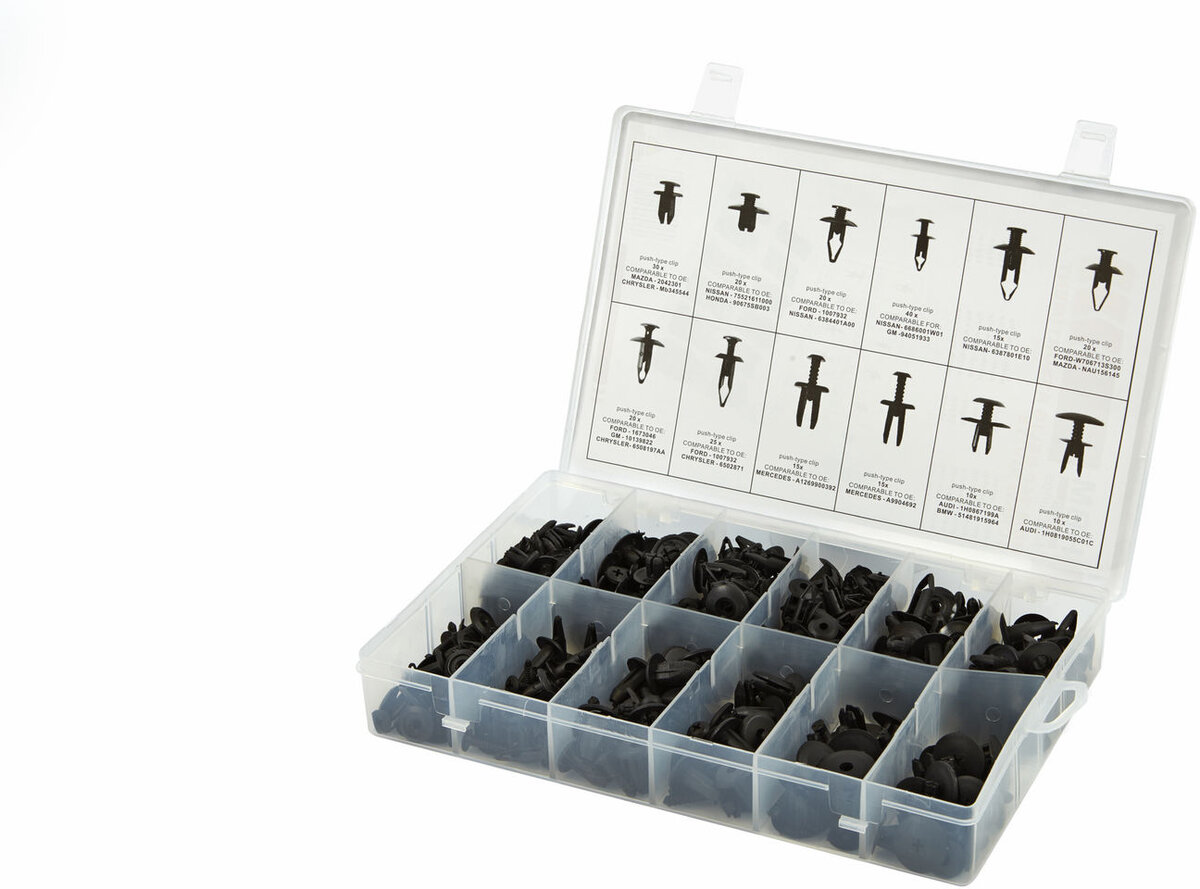 HBM 240-piece assortment of screw rivits