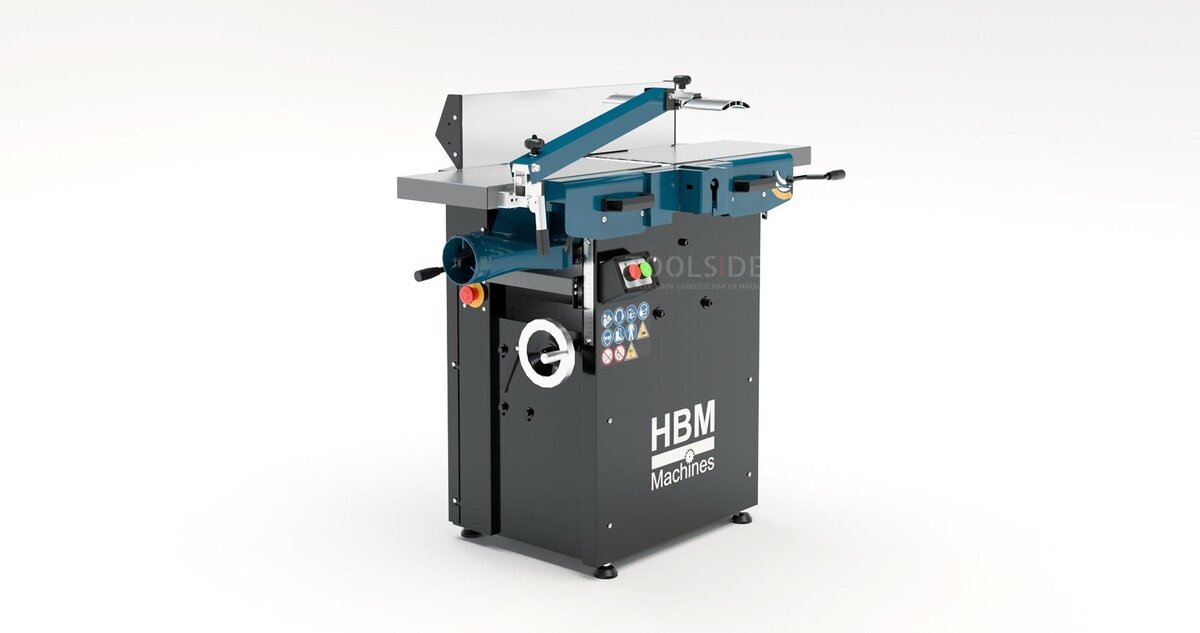 HBM høvl og tykkelsesmaskine med spiralskærehoved 12 tommer - 400 Volt 