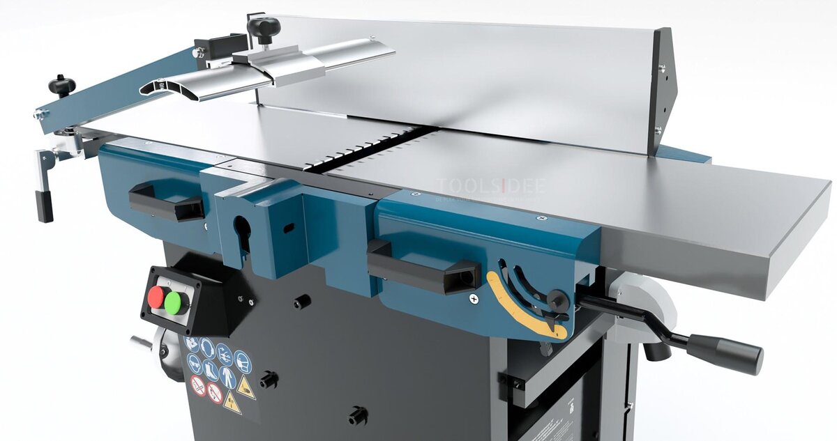 HBM høvl og tykkelsesmaskine med spiralskærehoved 12 tommer - 400 Volt 