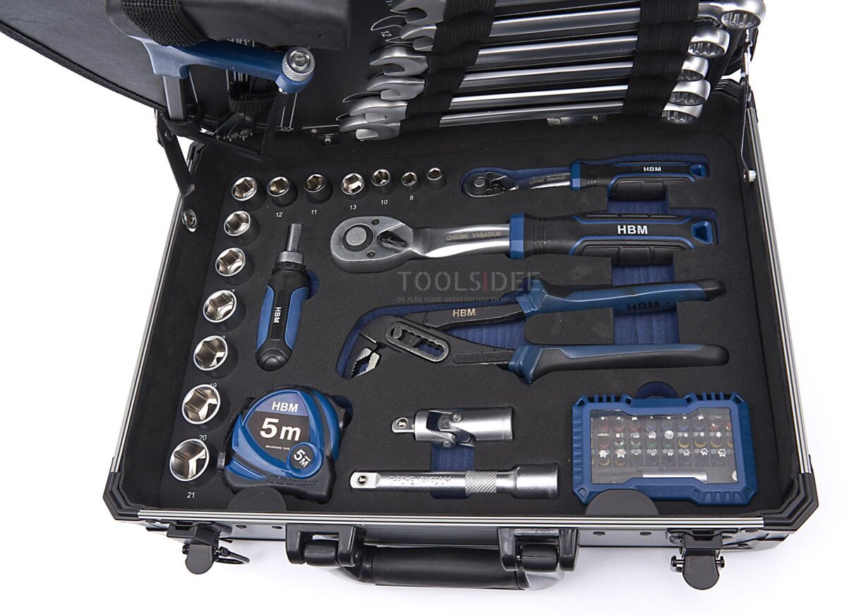 HBM gevulde gereedschapskoffer 111-delig 