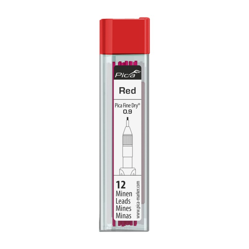 Pica Fine Dry 7031 Refill punainen - 12 pinner