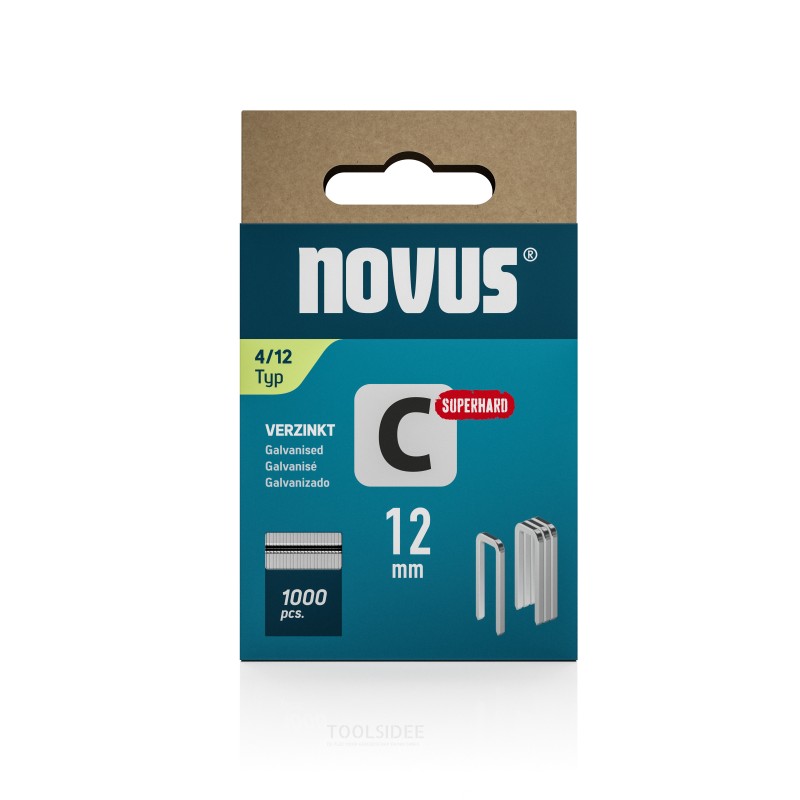 Novus Not med smal ryg C 4/12mm Superhard (1.000 stk.) Novus Not med smal ryg C 4/12mm Superhard (1.000 stk.)