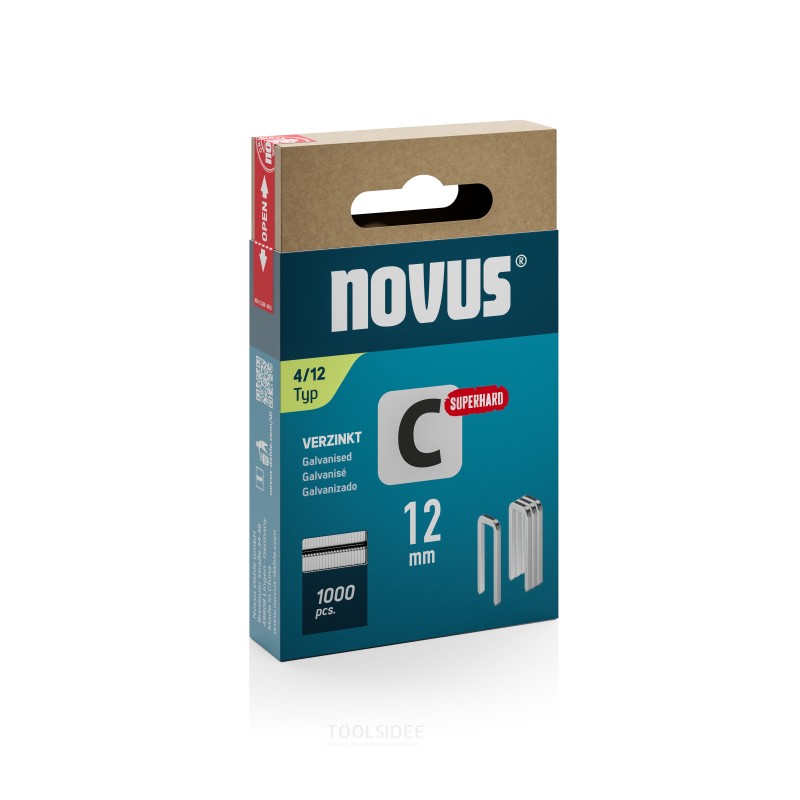 Novus Not med smal ryg C 4/12mm Superhard (1.000 stk.) Novus Not med smal ryg C 4/12mm Superhard (1.000 stk.)
