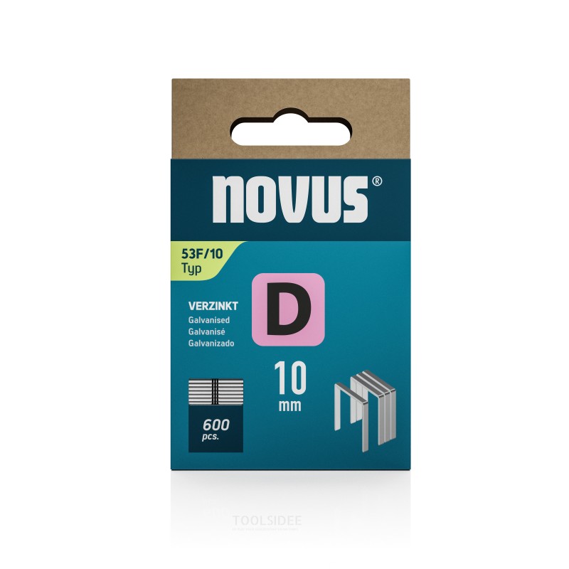 Novus Not litteällä gjenger D 53F/10mm (600 kpl) kanssa