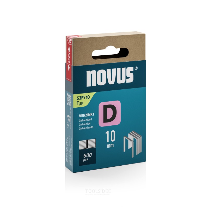 Novus Not litteällä gjenger D 53F/10mm (600 kpl) kanssa