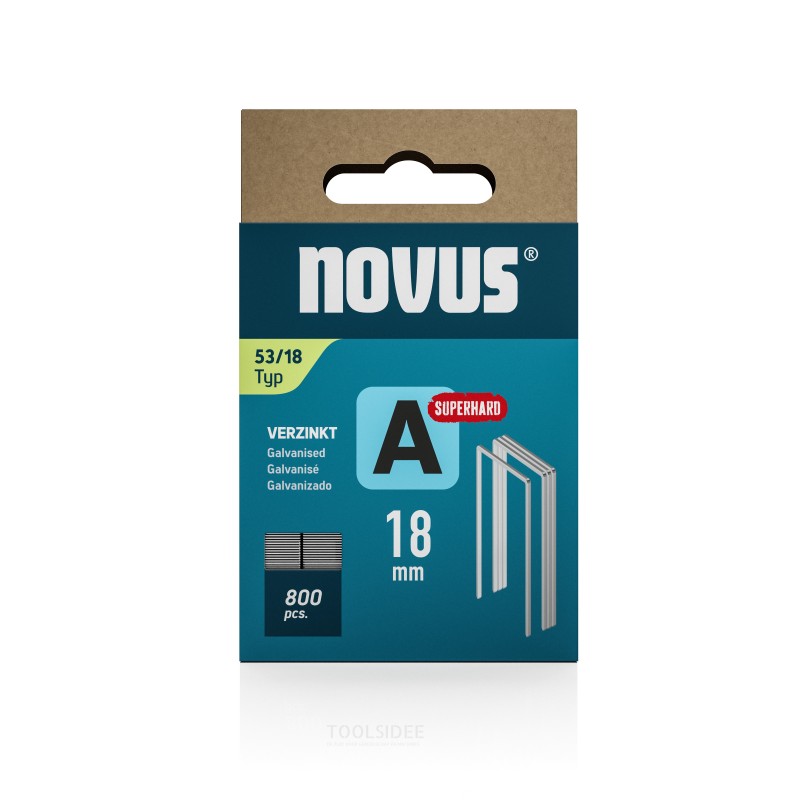 Novus Staple with fin tråd A 53/18mm Superhard (800 stykker)
