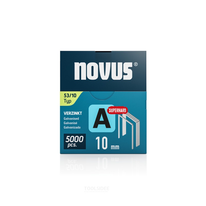 Novus Staple with fin tråd A 53/10mm Superhard (5000 stykker)