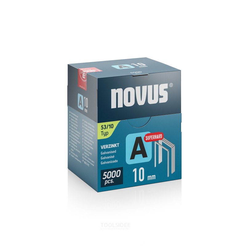 Novus Staple with fin tråd A 53/10mm Superhard (5000 stykker)