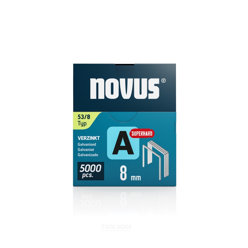 Novus Staple with fin tråd A 53/8mm Superhard (5000 kpl)