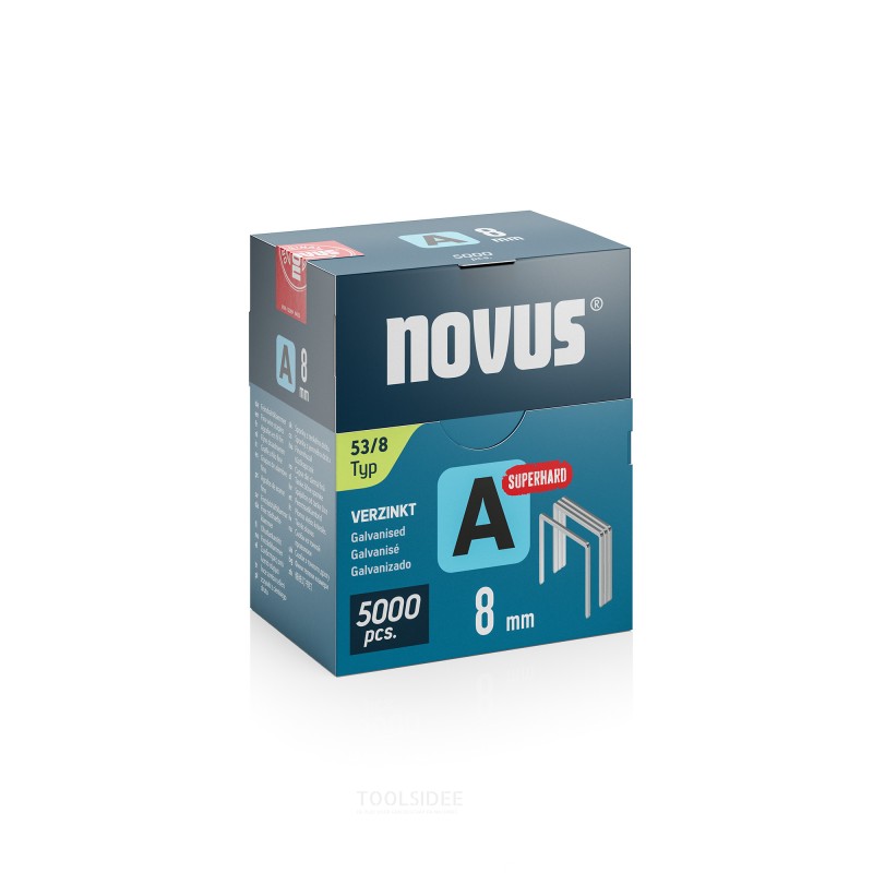 Novus Staple with fin tråd A 53/8mm Superhard (5000 kpl)