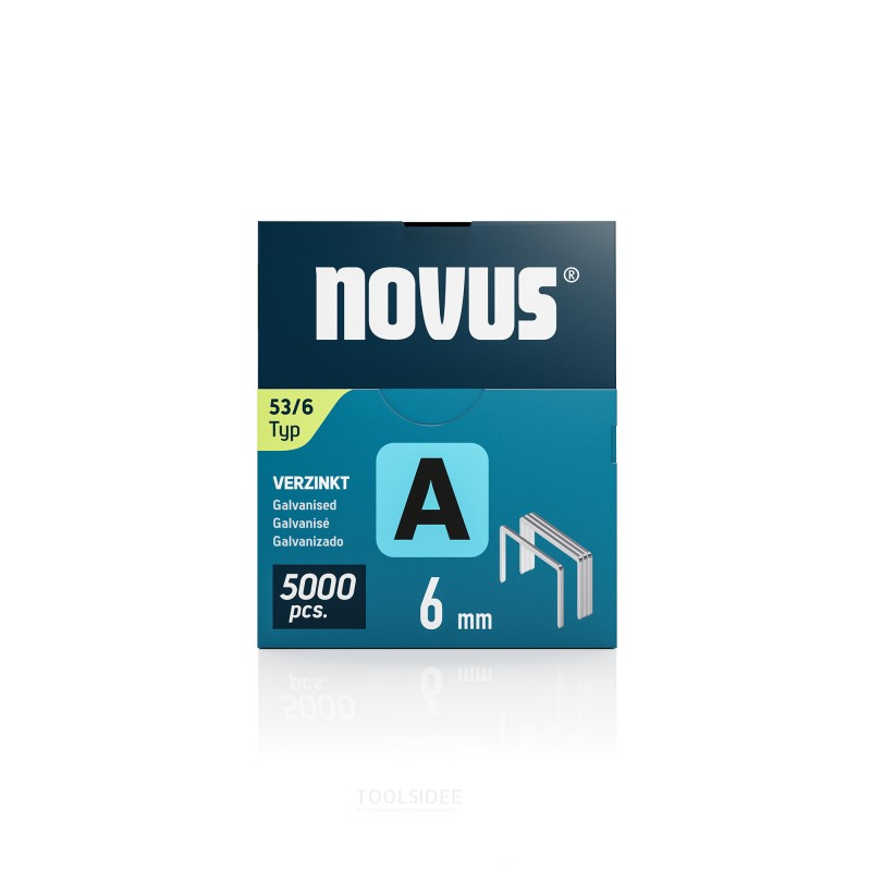 Novus Staple eväkierteellä A 53/6mm (5000 stykker)