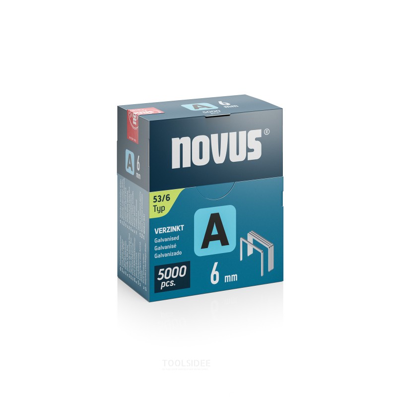 Novus Staple eväkierteellä A 53/6mm (5000 stykker)