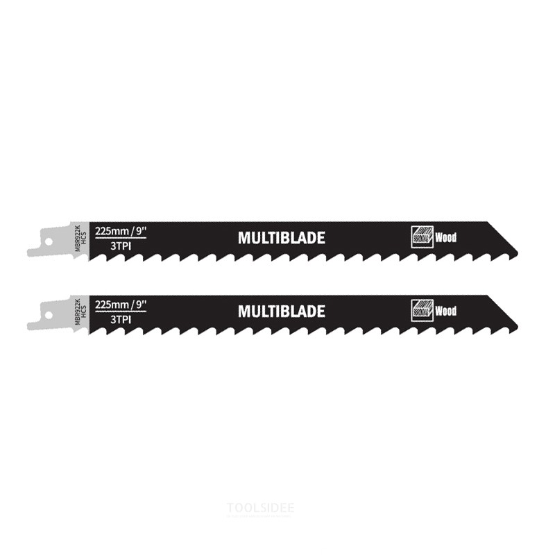 Multiblade Säbelsägeblatt HCS MBR922K für Holz 225 mm - 2 Stück Multiblade Säbelsägeblatt HCS MBR922K für Holz 225 mm - 2 Stück