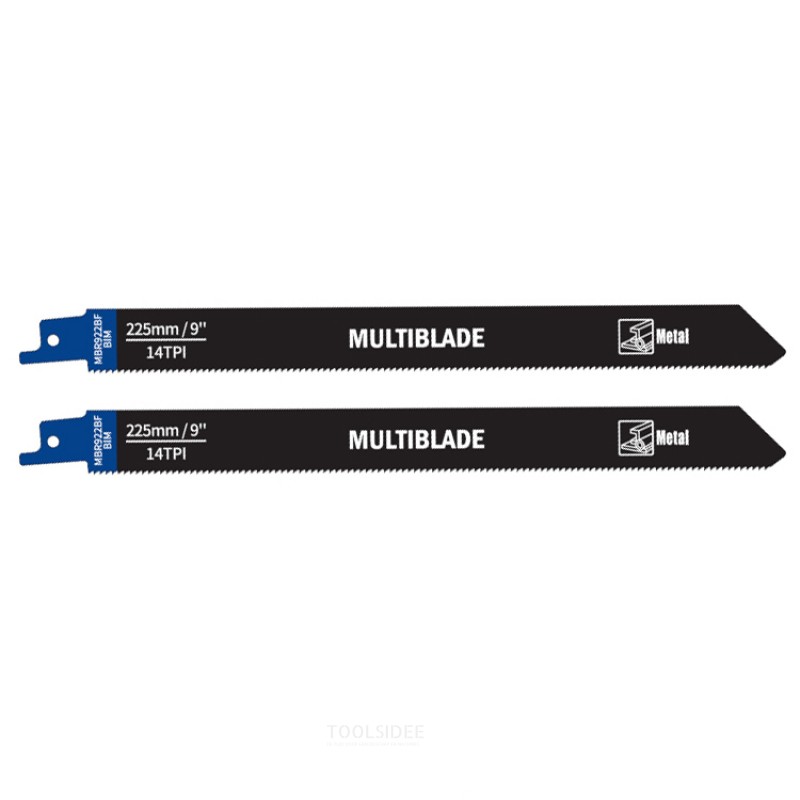 Moniteräinen frem- og tilbakegående sagblad BIM MBR922BF Metalli 225 mm (2 kpl)