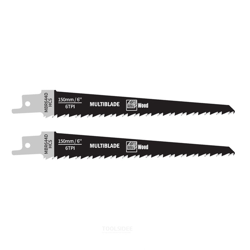 Moniteräinen frem- og tilbakegående sagblad HCS MBR644D Tre 150 mm (2 kpl)
