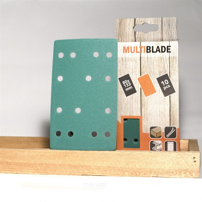 Moniteräinen hiekkapaperi MB80 80x133mm K40 (10 arkkia)