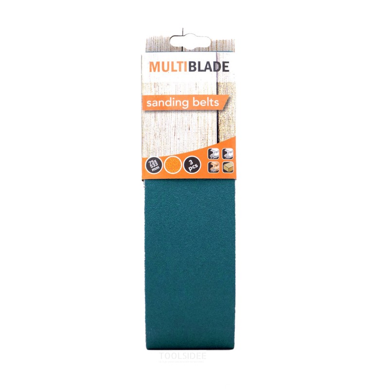 Flerbladsslipebånd MB75 75x533mm K60 (3 kpl)