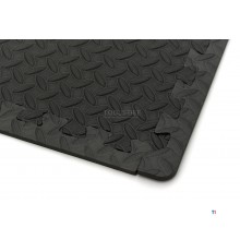 HBM EVA gulvflisesæt til gulvbeskyttelse 4-delt, sort 