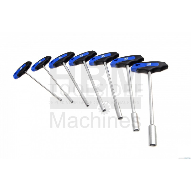 HBM 7-piece professional t-handle socket wrench set, socket wrench set
