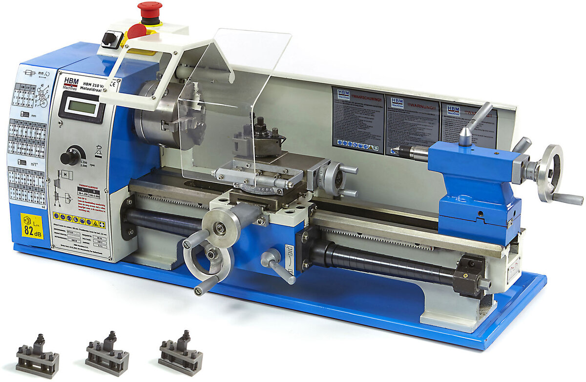 HBM 210 vario metal lathe with HBM a0 quick-change holder HBM 210 vario metal lathe with HBM a0 quick-change holder