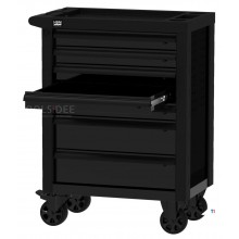 HBM Werkzeugwagen 7 Schubladen, 76,5 cm, schwarz, 4 Räder, max. 190 kg.