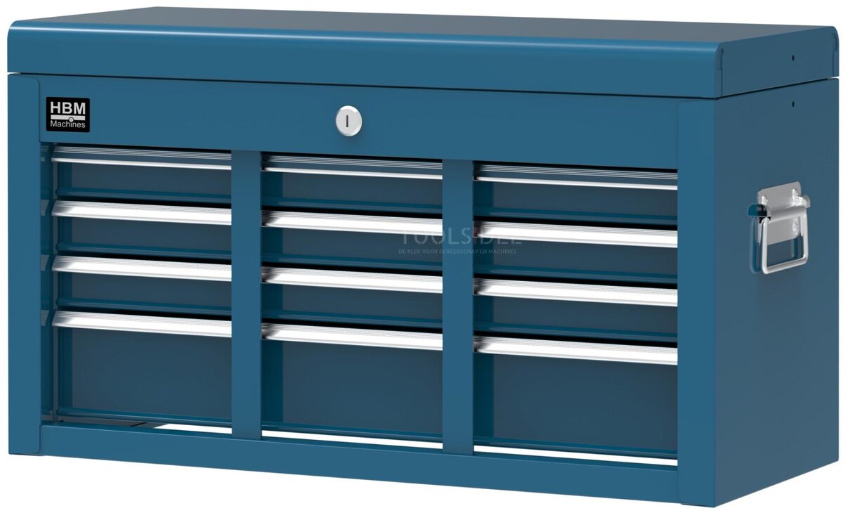 HBM verktøyvogn inkludert overskap, blå, modell 2 