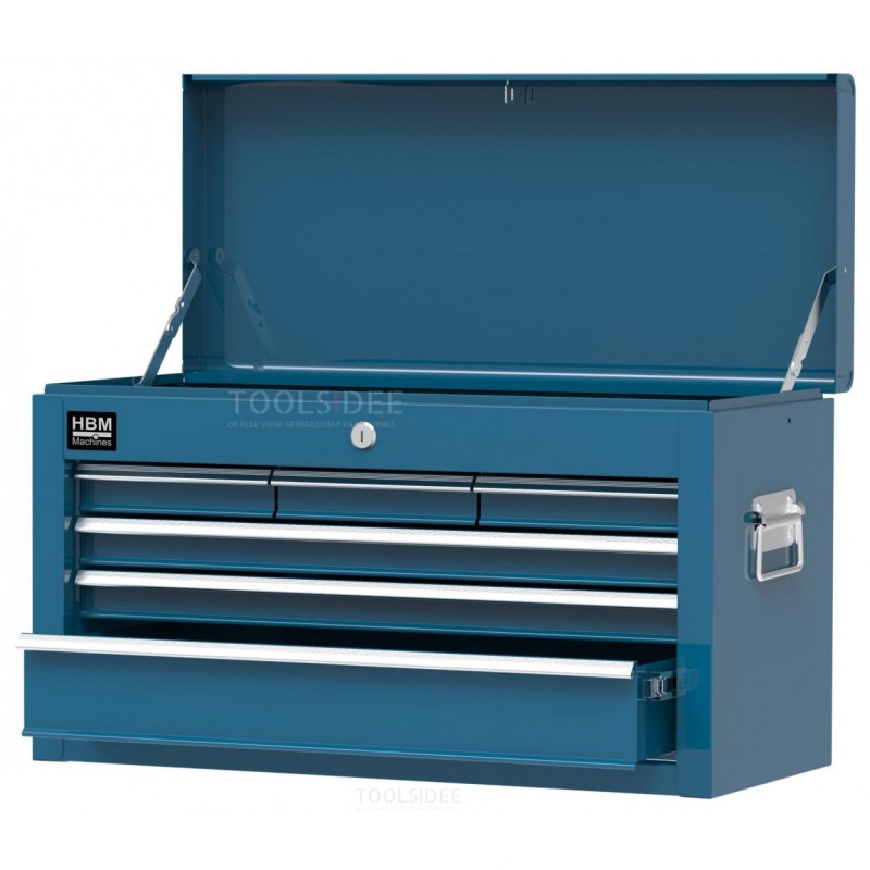 Carrello portautensili HBM incluso armadietto superiore, blu, modello 2 