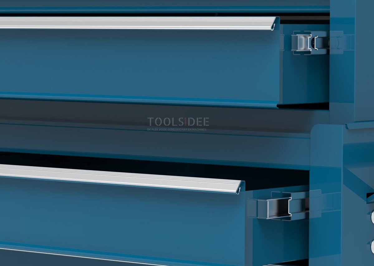 HBM verktøyvogn inkludert overskap, blå, modell 2 