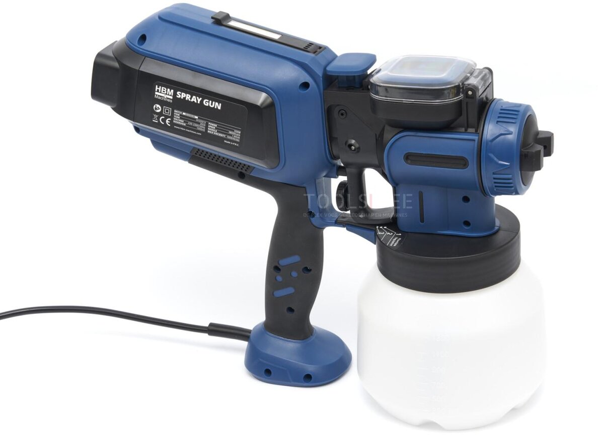 HBM elektrisches Farbsprühgerät 550 Watt, 1500 ml, mit LED-Licht HBM elektrisches Farbsprühgerät 550 Watt, 1500 ml, mit LED-Licht