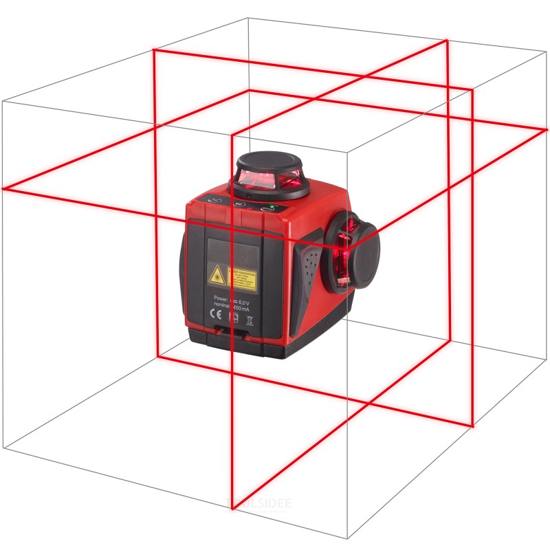 Hultafors Krysslinjelaser H3 punainen - 3x360 tiehöylä