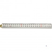 Hultafors Foldelinjal G 59 1m - 4-delt - hvit