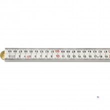 Hultafors Foldelinjal G 59 1m - 4-delt - hvit