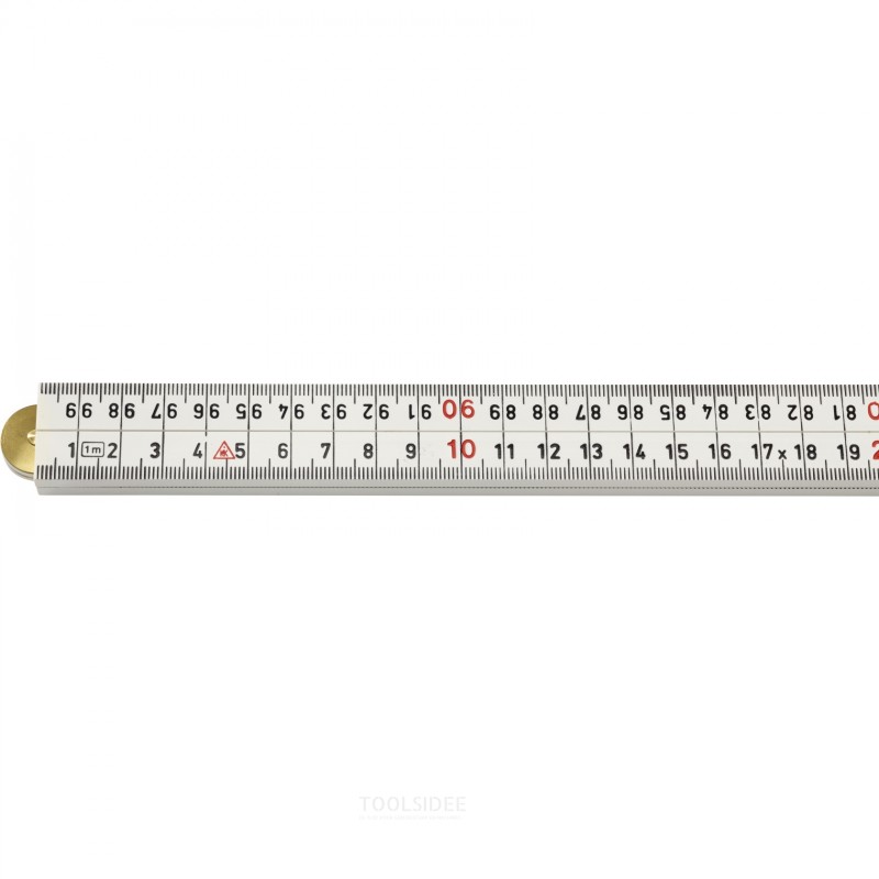Hultafors Foldelinjal G 59 1m - 4-delt - hvit