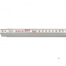 Hultafors Foldelineal G 59 2m - 10-delt - hvid