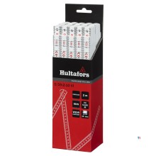 Hultafors Foldelineal G 59 2m - 10-delt - hvid