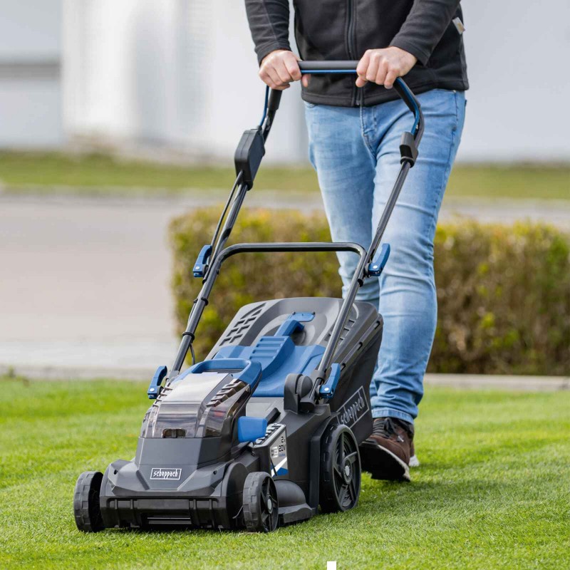 Scheppach Cordless Lawn Mower Set 2x20V BC-MP380-X (with 2 batteries)