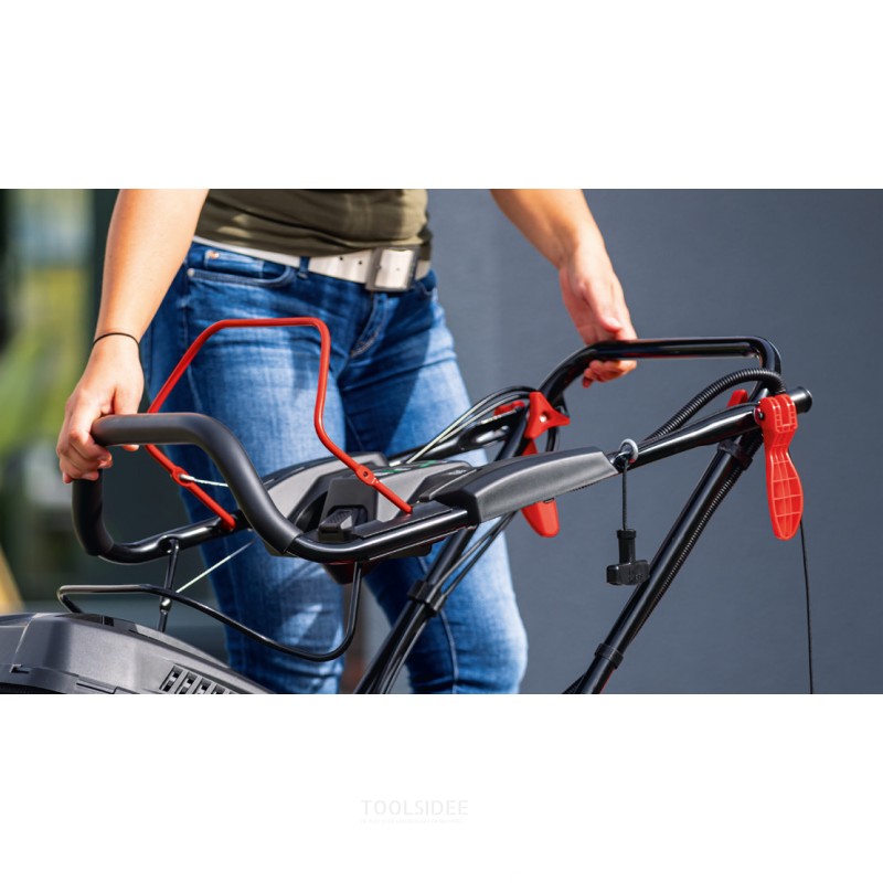 Scheppach Hybrid benzin plæneklipper MS225-56E 224cc 3kW (med batteri)