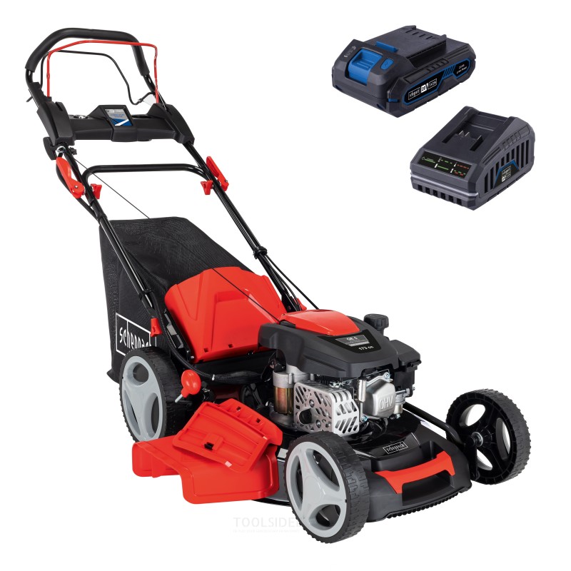 Scheppach Hybrid bensinggressklipper MS173-51E 173cc 3kW (akuilla)